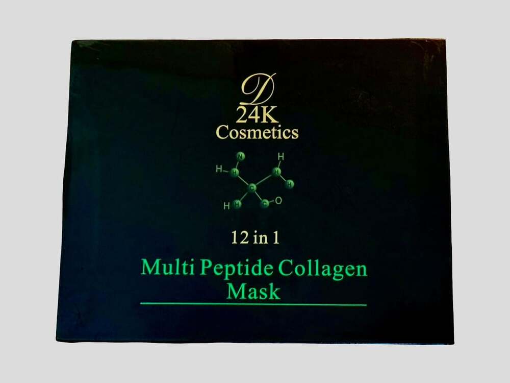 D 24K Cosmetics 12 in 1 Multi Peptide Collagen Mask Set Sealed in Box (12 ct)